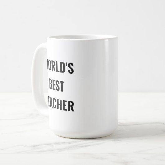 世界の最高の先生コーヒーマグ コーヒーマグカップ (正面左)