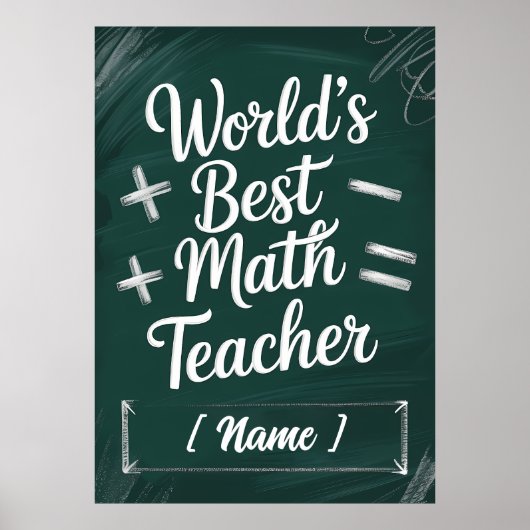 世界の最高の先生シャルボードギフト ポスター (正面)
