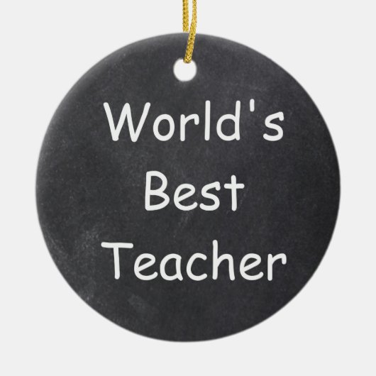 世界の最高の先生シャルボードデザインギフトアイディア セラミックオーナメント (正面)
