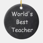 世界の最高の先生シャルボードデザインギフトアイディア セラミックオーナメント (裏面)