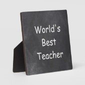 世界の最高の先生シャルボードデザインギフトアイディア フォトプラーク (正面)