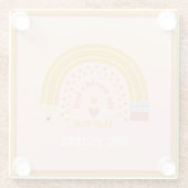 世界の最高の先生パーソナライズされた ガラスコースター (裏面)