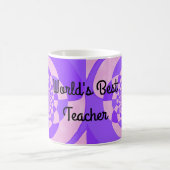 世界の最高の先生フラクタルデザイン コーヒーマグカップ (中央)