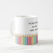 世界の最高の先生マグ コーヒーマグカップ (正面左)