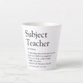 世界の最高の先生定義 カフェラテマグ (正面)