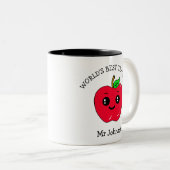 世界の最高の先生感謝ギフト ツートーンマグカップ (正面右)