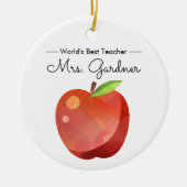 世界の最高の先生素子先生 セラミックオーナメント (正面)