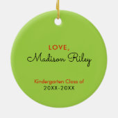 世界の最高の先生素子先生 セラミックオーナメント (裏面)