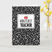 世界の最高の先生評価先生日 カード (黄色い花)