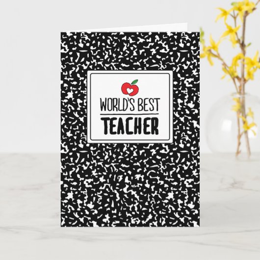 世界の最高の先生評価先生日 カード (黄色い花)