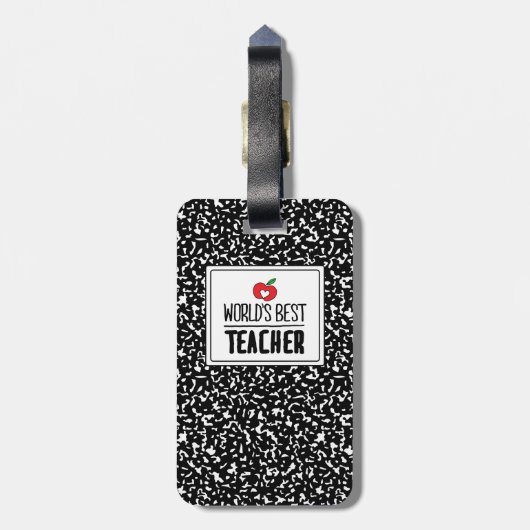 世界の最高の先生評価先生日 ラゲッジタグ (裏面縦)