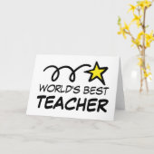 世界の最高の先生/コーチ – Greeting Card カード (黄色い花)