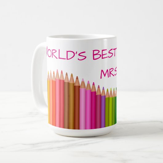 世界の最高の先生 コーヒーマグカップ (正面左)