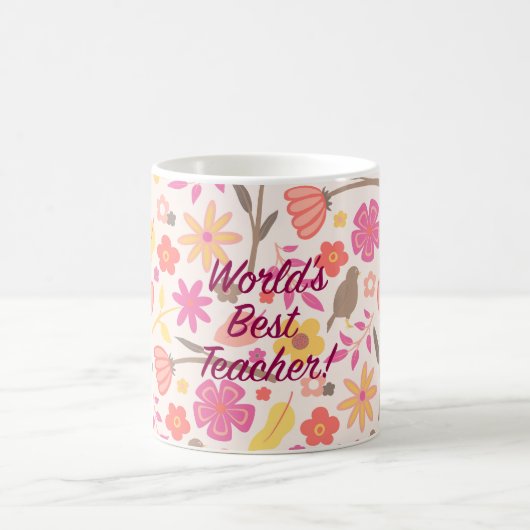 世界の最高の先生 コーヒーマグカップ (中央)