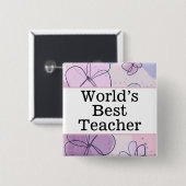 世界の最高の先生 缶バッジ (正面&裏面)