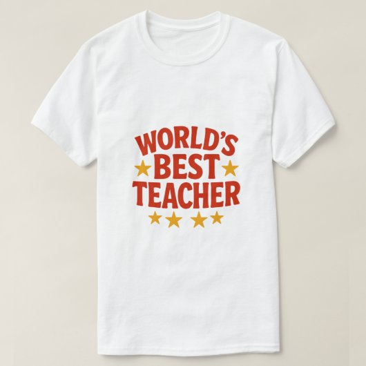 世界の最高の先生 Tシャツ (デザイン正面)