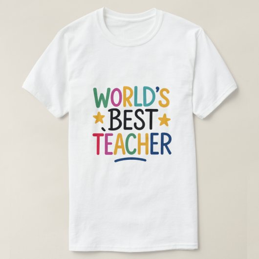 世界の最高の先生 Tシャツ (デザイン正面)