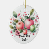 世界の最高の先生Apple Delight セラミックオーナメント (右)