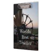世界の最高の先生Windmillクリップボード クリップボード (左)