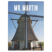 世界の最高の先生Windmillクリップボード クリップボード (裏面)