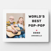 世界の最高の写真ポップ・アートのプパーソナライズされたレイ フォトプラーク (正面)