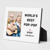 世界の最高の写真ポップ・アートのプパーソナライズされたレイ フォトプラーク (側面)