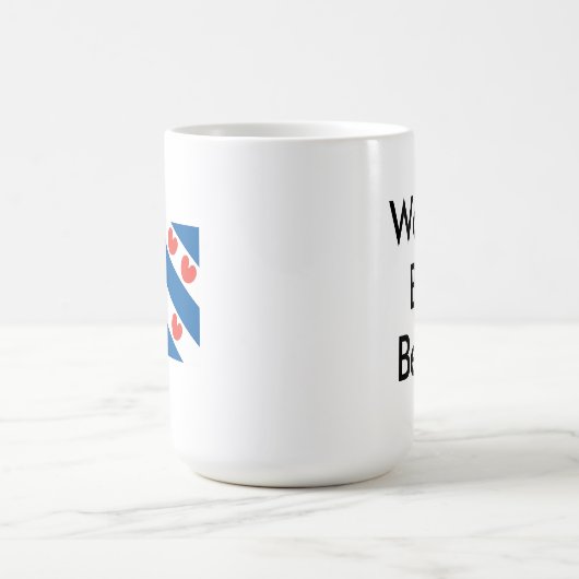 世界の最高の別府マグ – フリジア国旗のマグ コーヒーマグカップ (中央)