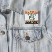 世界の最高の叔母のピン 缶バッジ (インサイチュ)