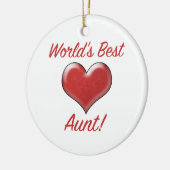 世界の最高の叔母 セラミックオーナメント (左)