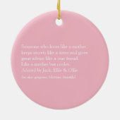 世界の最高の叔母、叔母の定義ピガーリーンク セラミックオーナメント (裏面)