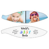 世界の最高の叔父の写真のパーソナライズされた色 バスケットボール (パネル)