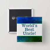 世界の最高の叔父ピン 缶バッジ (正面&裏面)