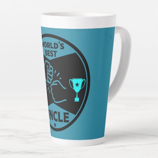 世界の最高の叔父 カフェラテマグ (右アングル)