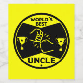 世界の最高の叔父 ワインラベル (シングルラベル)