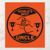 世界の最高の叔父 ワインラベル (シングルラベル)