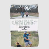 世界の最高の叔父 |写真モダンコラージュ ゴルフタオル (正面)