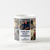 世界の最高の大佐ネイビー写真モダンコラージュ コーヒーマグカップ (中央)