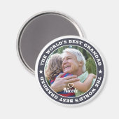 世界の最高の大写真モダン記念品 マグネット (正面/裏面)