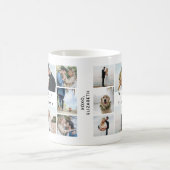 世界の最高の夫写真コラージュ コーヒーマグカップ (中央)