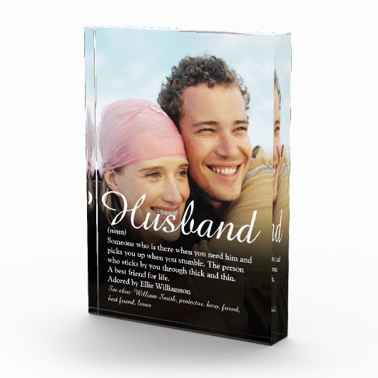 世界の最高の夫定義スクリプト写真 フォトブロック (右)