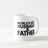 世界の最高の夫父 コーヒーマグカップ (正面右)