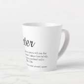 世界の最高の姉妹定義スエレガントクリプト カフェラテマグ (右アングル)