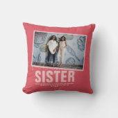 世界の最高の姉妹 |写真モダンコラージュ クッション (正面)