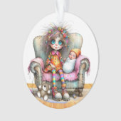 世界の最高の姉姉/ベビーシッター – 戻る。 オーナメント (正面)