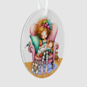 世界の最高の姉姉/ベビーシッター – 戻る。 オーナメント (正面)