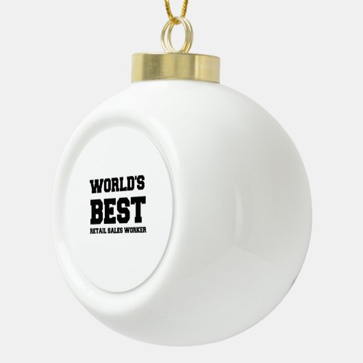 世界の最高の小売商業者 セラミックボールオーナメント (右)