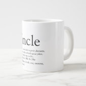 世界の最高の常におじモダン白黒 ジャンボコーヒーマグカップ (正面右)