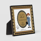 世界の最高の弁護士の女斑 フォトプラーク (正面)