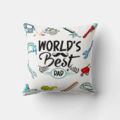 世界の最高の引用文DIYファンのツールのパターン クッション (裏面)