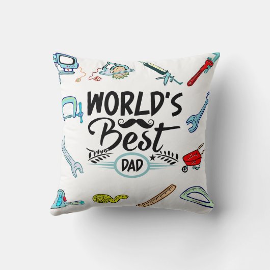 世界の最高の引用文DIYファンのツールのパターン クッション (裏面)